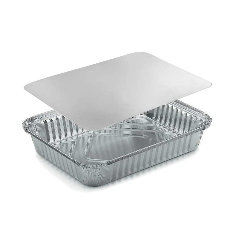 VASCHETTE ALLUMINIO CUKI CON COPERCHIO 2 PORZIONE 100 PZ VASCHETTE ALLUMINIO CUKI CON COPERCHIO 2 PORZIONE 100 PZ