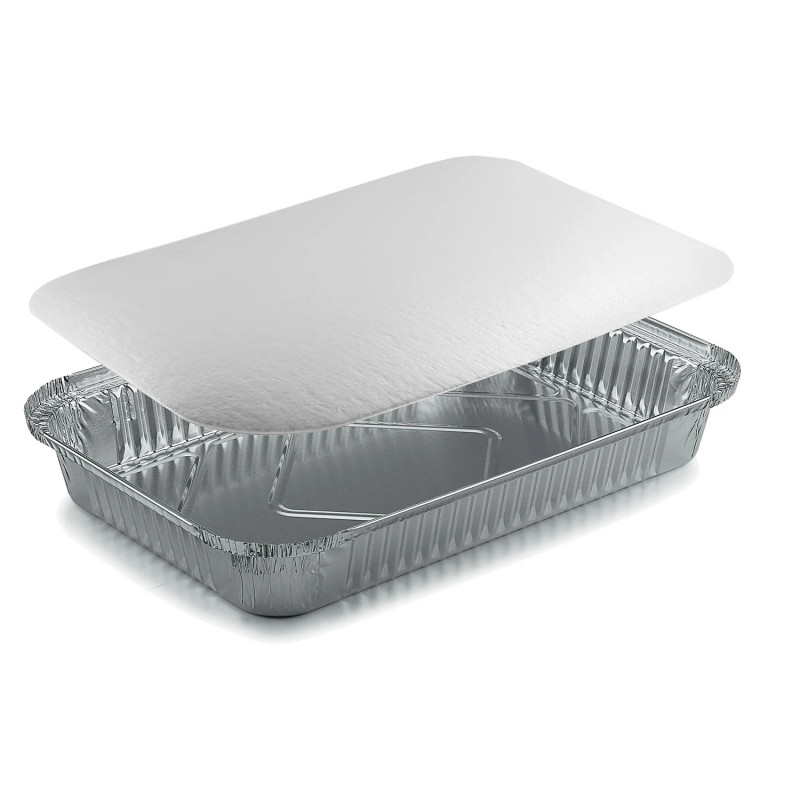 VASCHETTE ALLUMINIO CUKI CON COPERCHIO 4 PORZIONE 100 PZ VASCHETTE ALLUMINIO CUKI CON COPERCHIO 4 PORZIONE 100 PZ