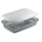 VASCHETTE ALLUMINIO CUKI CON COPERCHIO 4 PORZIONE 100 PZ VASCHETTE ALLUMINIO CUKI CON COPERCHIO 4 PORZIONE 100 PZ
