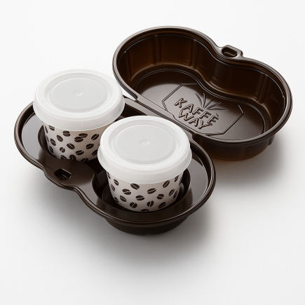PORTA CAFFE' PLASTICA 2 POSTI 90 PZ